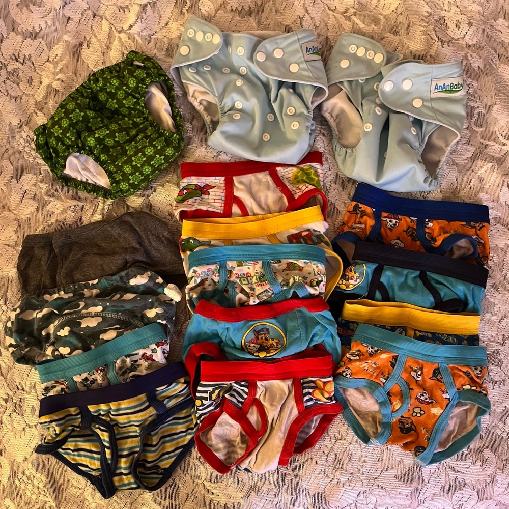 2-3T Underwear and Cloth Diaper Lot